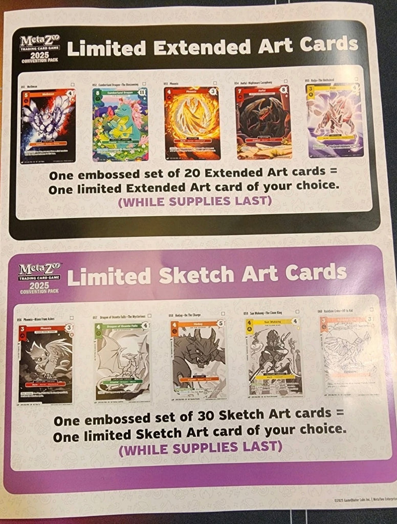 MetaZoo TCG - 2025 Convention Pack - Box of 20 Packs – Immortal