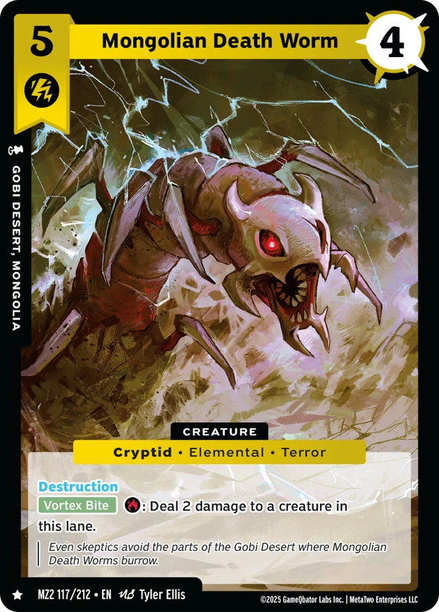 Mongolian Death Worm (MZ2) - Front