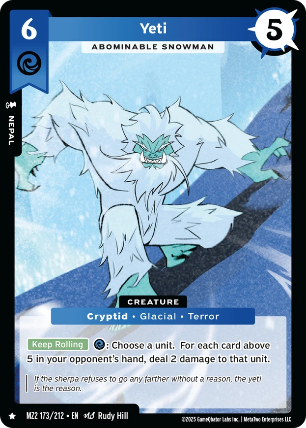 Yeti - Abominable Snowman (MZ2) - Front